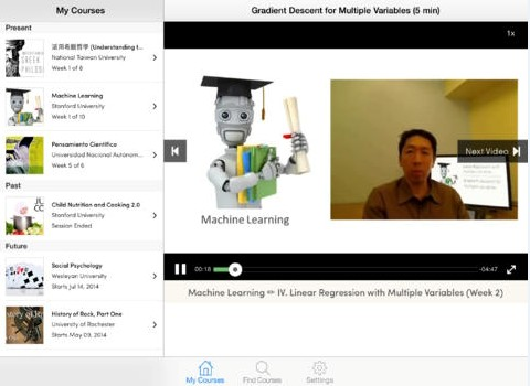 争夺移动端！Coursera发布官方iPad版应用